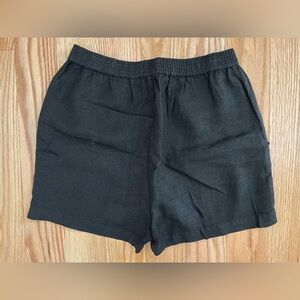 ENZA COSTA Black French Linen Boxer Shorts XS S 2